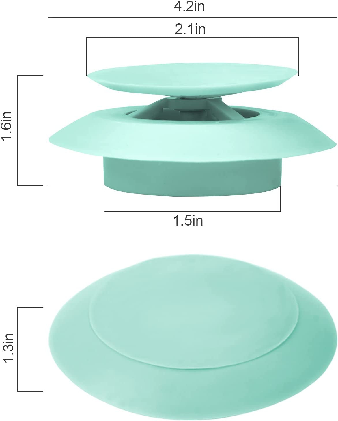 Bathroom Reusable Silicone Tub Stopper , Multipurpose Silicone Bath Plug