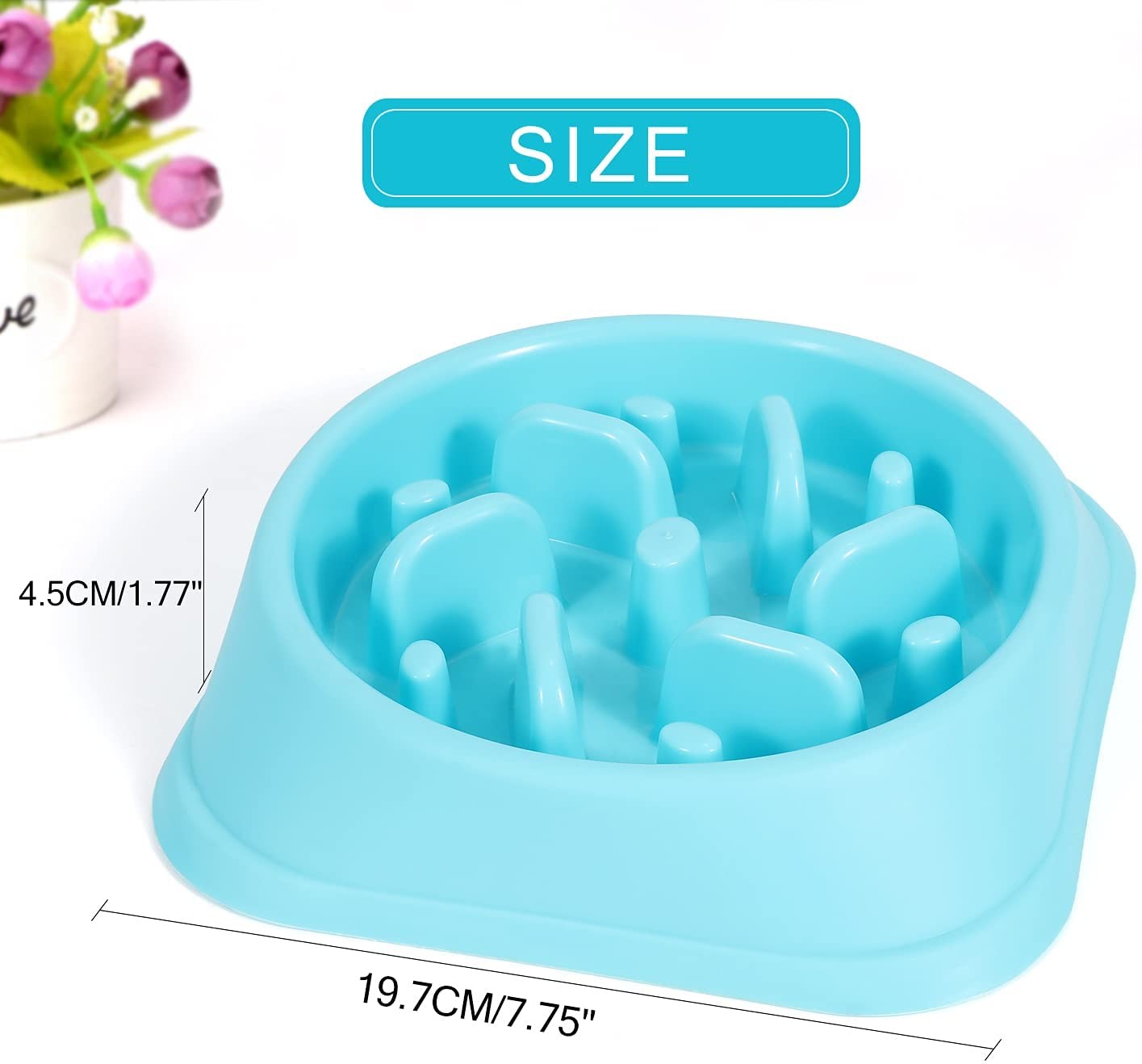 Non Toxic Preventing Choking Slow Eating Pet Bowl For Dog