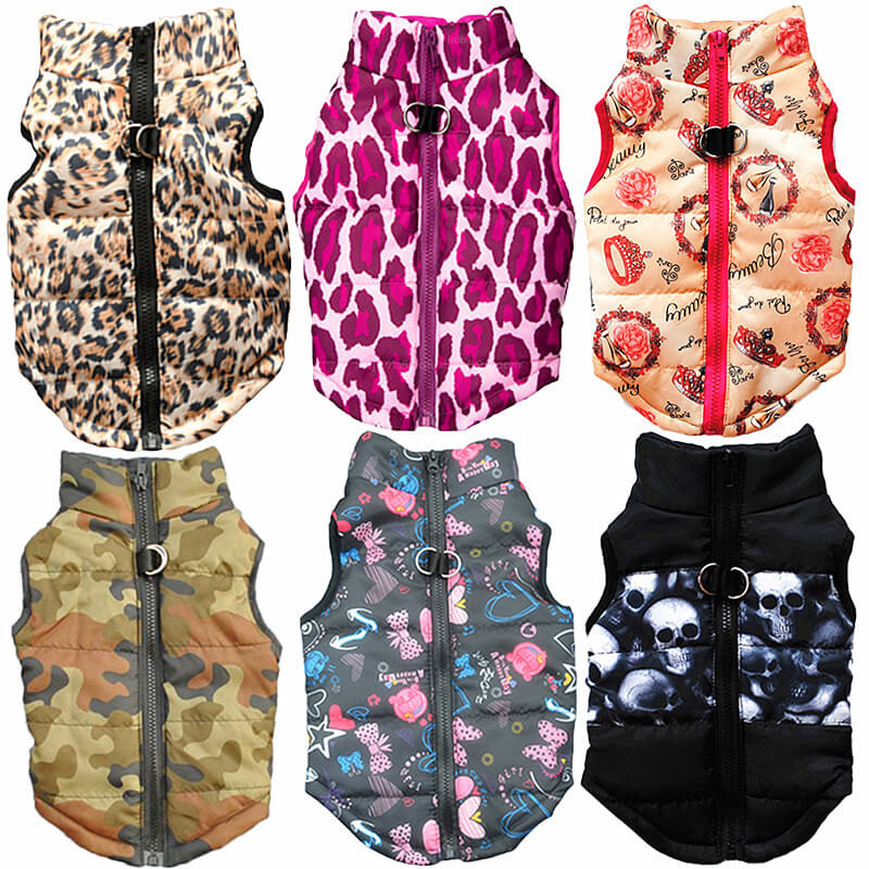 Windproof Pet Clothes Warm Dog Winter Clothes Striped Pattern