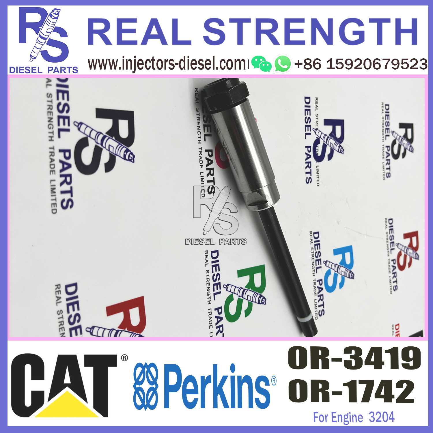0R-3419 Diesel Injector Nozzle Caterpillar 3204 Fuel Injector Assembly