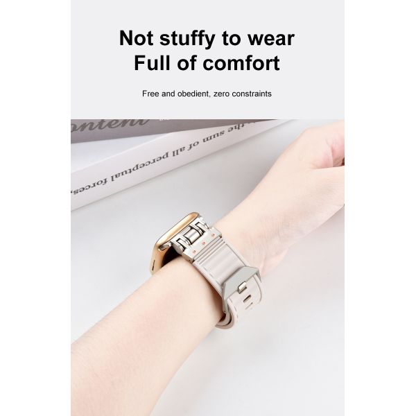Mechanical-style Silicone Watch Strap, Available In Sizes 38mm To 49mm | Custom Logo Options Available.