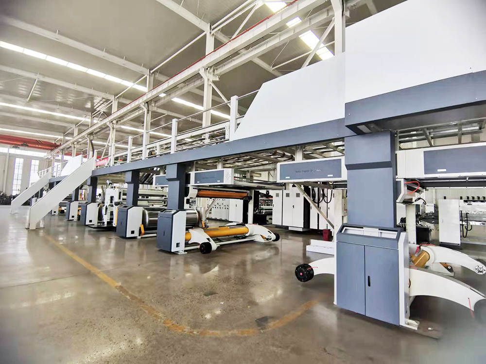 3 Layers Fully Automatic Corrugated Cardboard Production Line High Speed