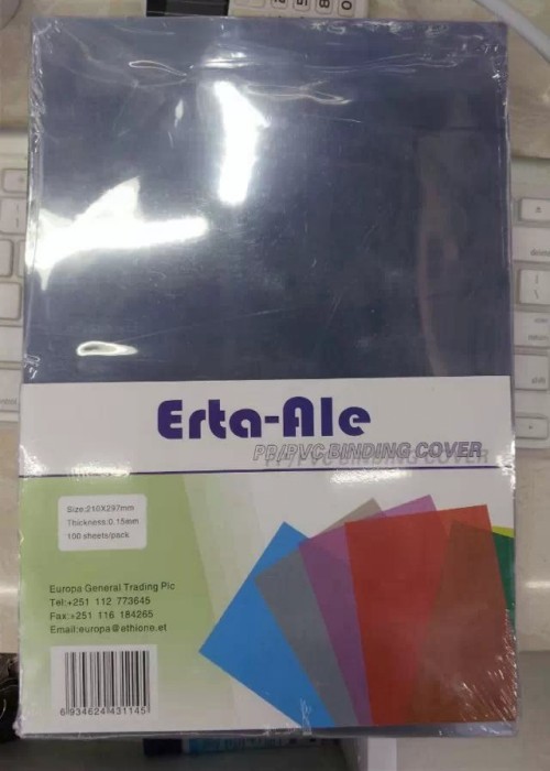 0.2mm 0.25mm 0.3mm PVC Plastic Binding Cover For Notebook