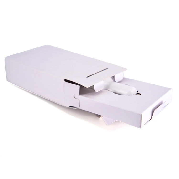 CMYK Printing Car Charger Packaging Box With Inner Tray Holding 90mmx15mmx173mm
