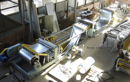 PLC Touch Screen Control Metal Slitting Machine Hydraulic Cutting Power 4KW