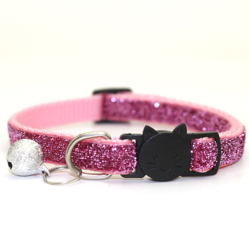 Safety Buckle Cat Pet Training Collars Soft Velvet With Bell