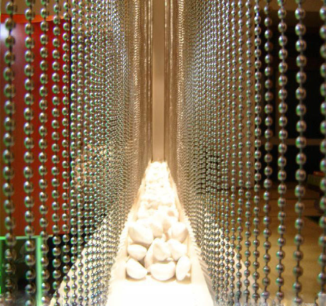Hot sale fashion decorative metal beaded curtain for room divider partition