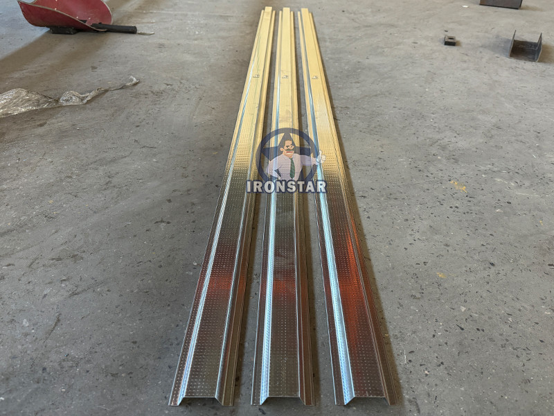 Omega profile roof batten roll forming machine in Egypt Top hat roll forming machine Raw material: Galvanized steel