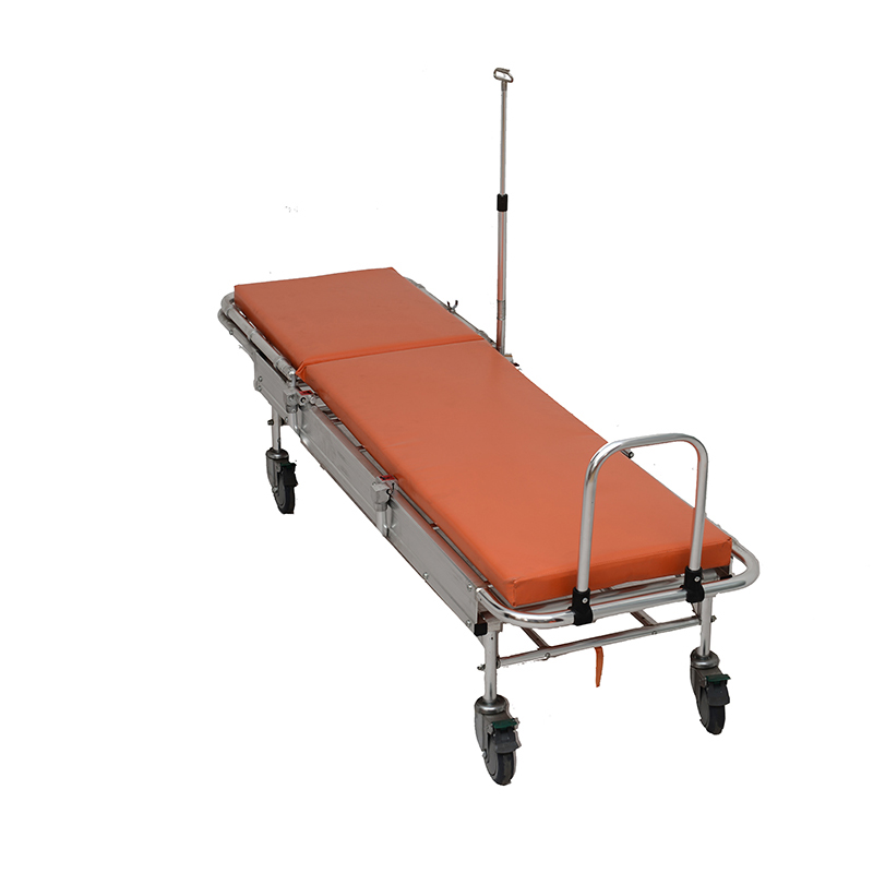 Orange Automatic Loading Stretcher Wheel Stretcher Hospital Safety Standard