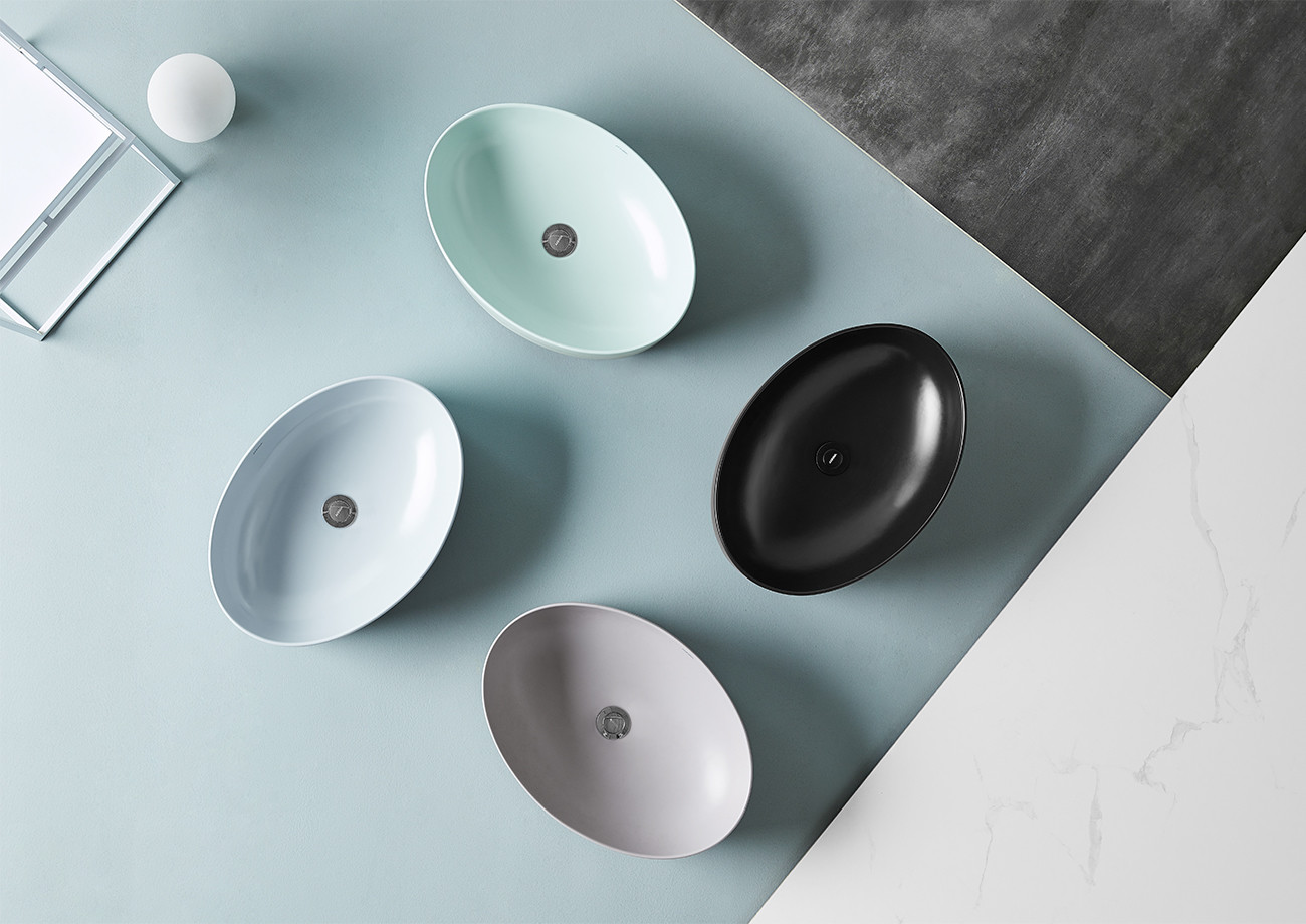 ARROW Art Ceramic Basin Sink Tabletop Modern for Toilet Bathroom
