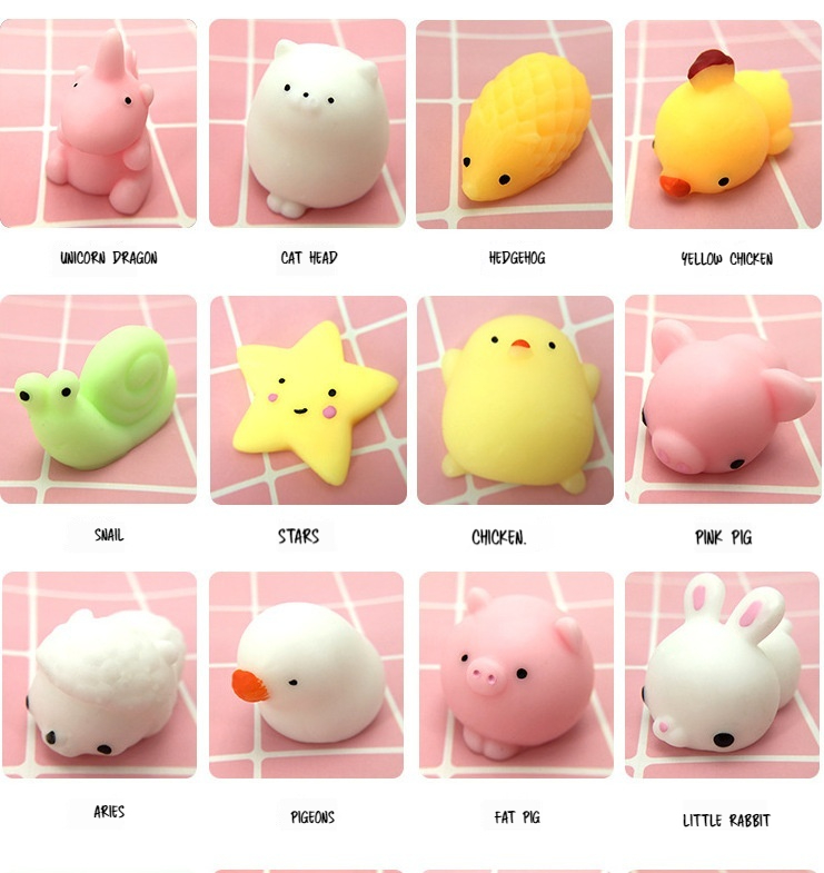 Mini Toy Super Cute 'Little Dumpling' Squishy Novelty Decompression Ball for Boys Fun Hand Squeezing Small Animal Toy