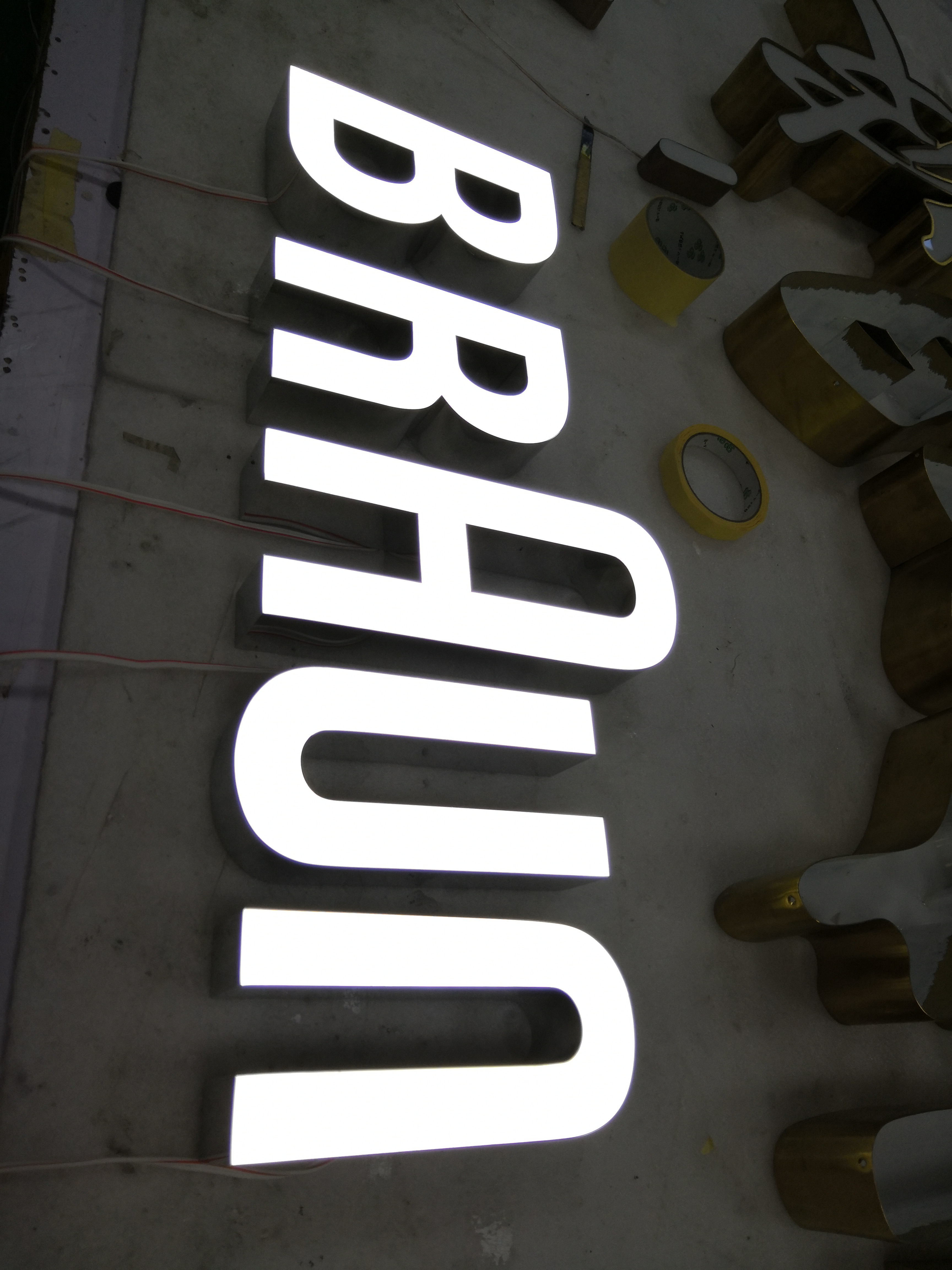 Building Facade UL Front Lit Channel Letter Sign Waterproof 120V 12mm