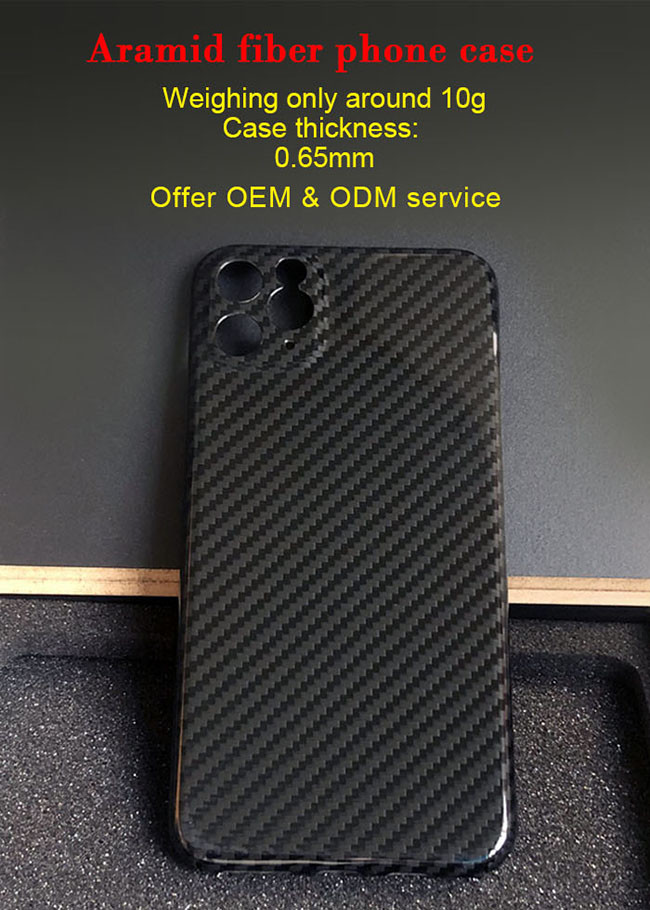 Full Protection Glossy Style iPhone 11 Pro Max Aramid Case Carbon Fiber iPhone Case