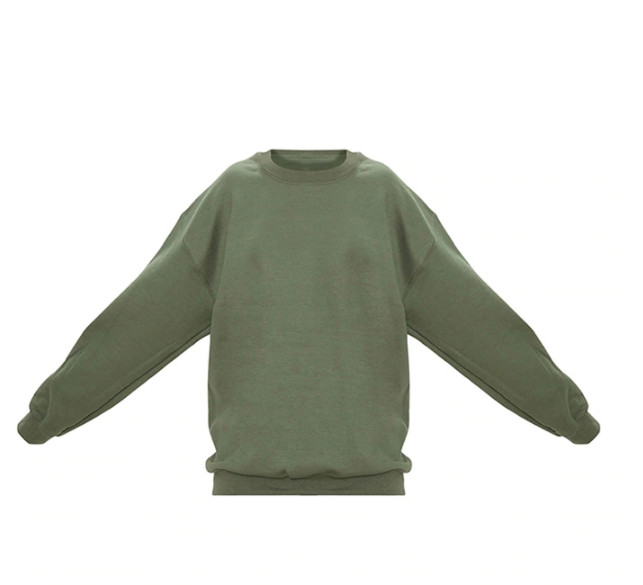 100% Plain Cotton Sweatshirts Casual Autumn Plain Crew Neck Pullover Sweatshirt