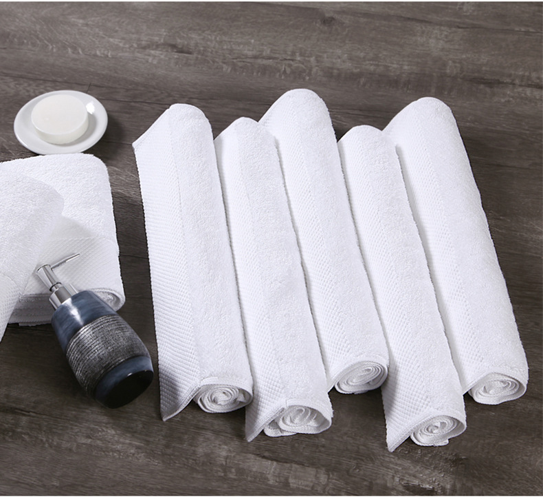 Delivery Time 7-15 Days Custom Logo 100% Cotton White Hotel Towels for Bathroom