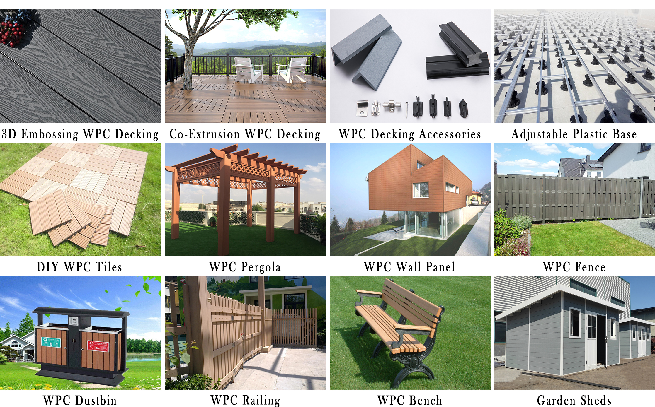 Long Lifespan Wood-Plastic Composite 150x25mm WPC Decking for Rumanien Pool Jetty