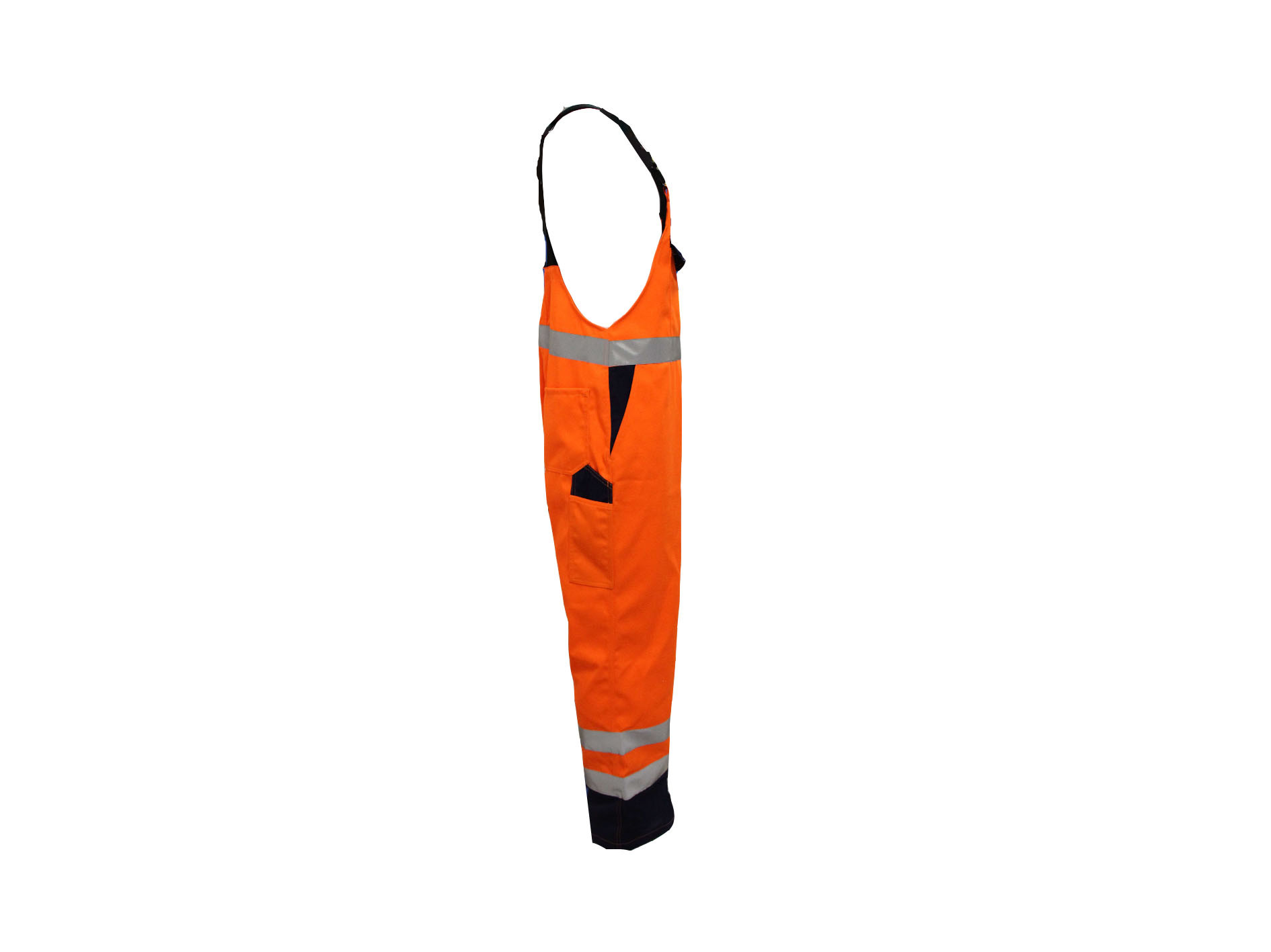 Man 250GSM CVC Reflective Working Bib Overalls With Adjustable Braces Clasps buckles