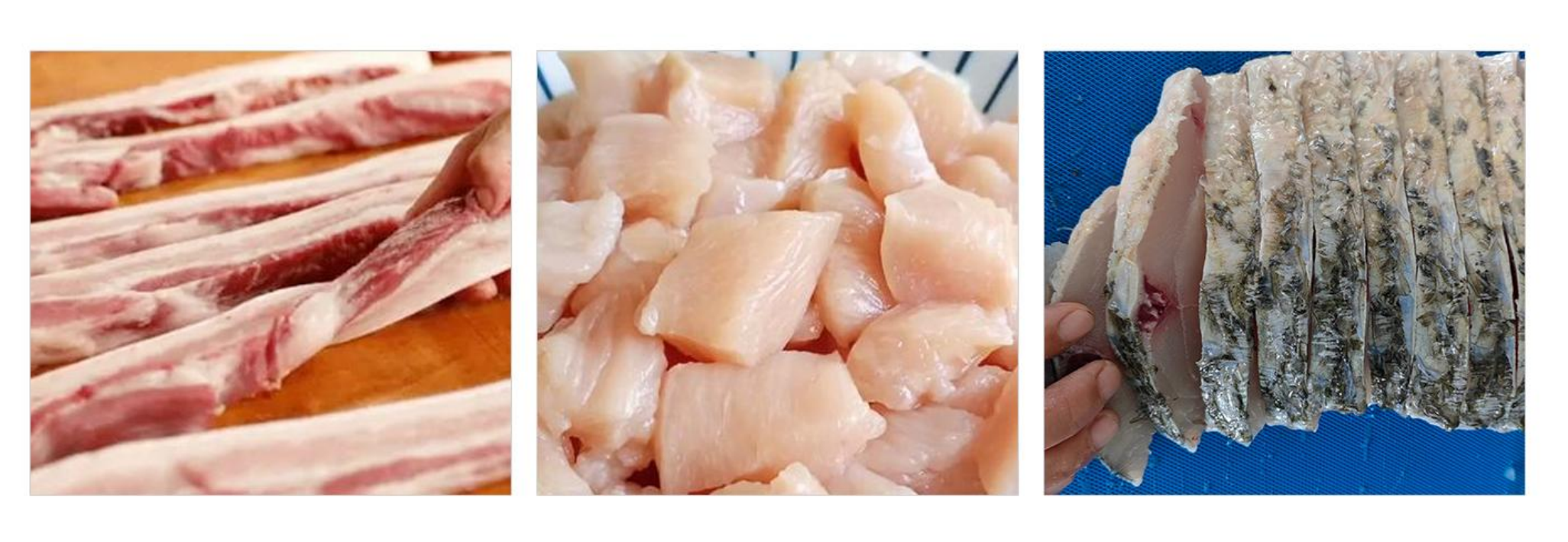 Commercial 304 Stainless Steel Fresh Meat Chicken Fish Strip Cutting Shredding Slicing Machine