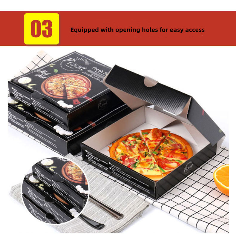 Eco Friendly Paperboard Rigid 10 Inch Pizza Boxes Flatbread ODM