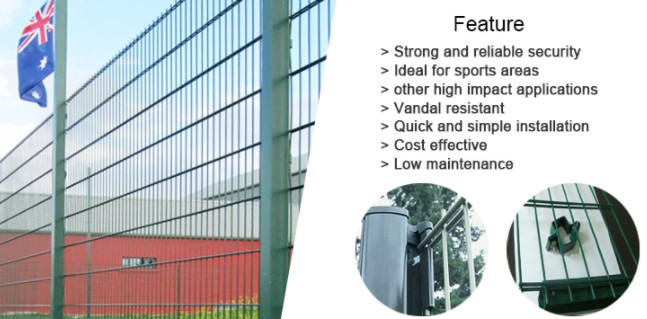 OEM Twin Wire Double Loop Wire Fencing with Square Post 50*100mm