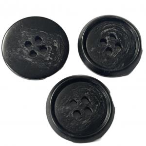 China Four Hole Imitation Fake Horn Button 25mm With Rim Use For Coat Outerwear on sale