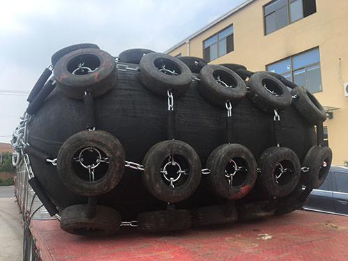 Dia 3000mm Yokohama Ship Floating Pneumatic Fender Integral Winding Durable