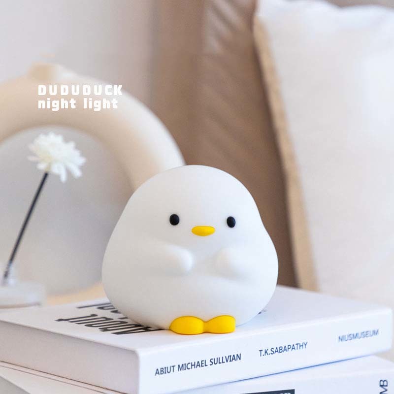 Duck Night Light For Kids Cute Duck Lamp Rechargeable Dimmable Nightlight Silicone LED Bedside Lamp Nursery Nightlight
