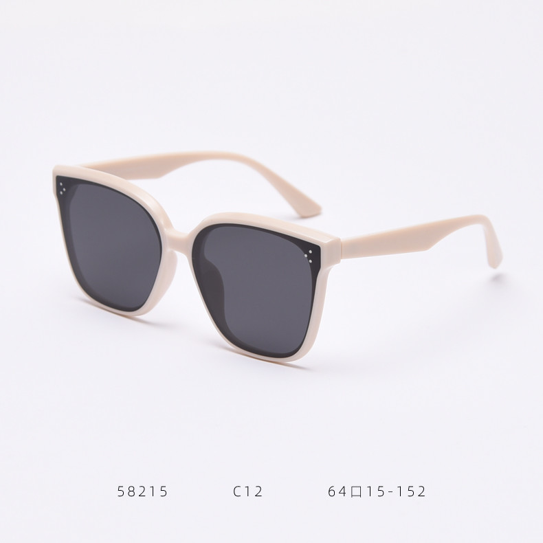 Women Retro Big Frame Square TR90 Sunglasses Trendy Polarized Men