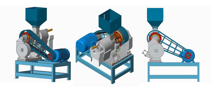ICHIN50 500kg per hour small rice mill machine for home rice polishing at competitive