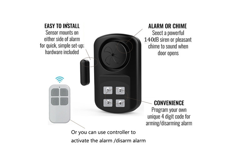 140db House Security Alarm Pool Door And Window Alarms CE Certificated burglar alarm systems home security alarm
