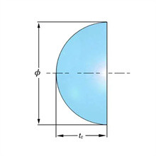 B270 Sapphire Half Ball Lens Excellent Surface Roughness Optical Contact Lenses