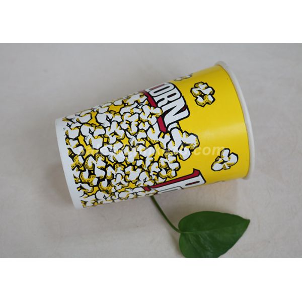 85oz Custom Printed Paper Cups , Paper Popcorn Boxes Containers OEM Acceptable