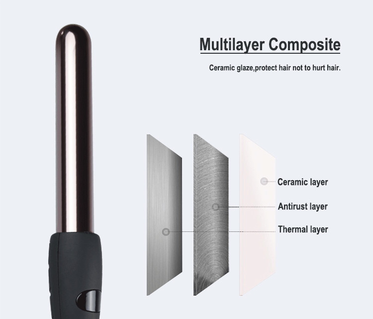 50 60Hz Mini Ceramic Hair Curler , Magic 1 Inch Curling Rod