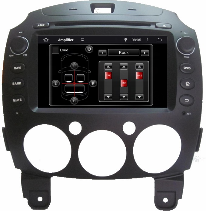 Ouchuangbo DVD Player GPS radio Mazda 2 2010-2012 android 4. 4 3G Wifi iPod Touch Screen
