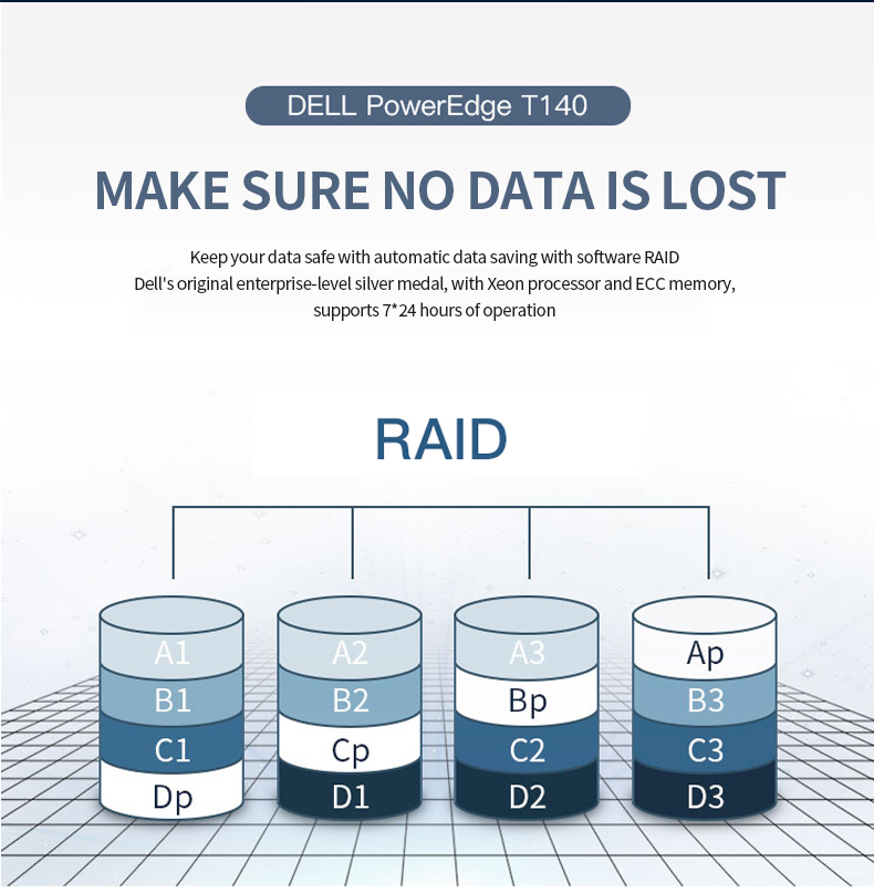 PowerEdge T30 Server 4-Bay Xeon E3-1225V5 3.3Ghz 4Core/4GB ECC/1TB SATA /DVD RW network server rack server