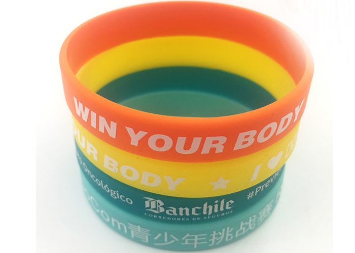 Custom Silicone Bracelet Bangle Luminous Wristband Bracelet Recessed Silicone Bracelet