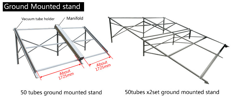 Central Hot Water Engineering System Solar Power Collector Ground Mounted Installation