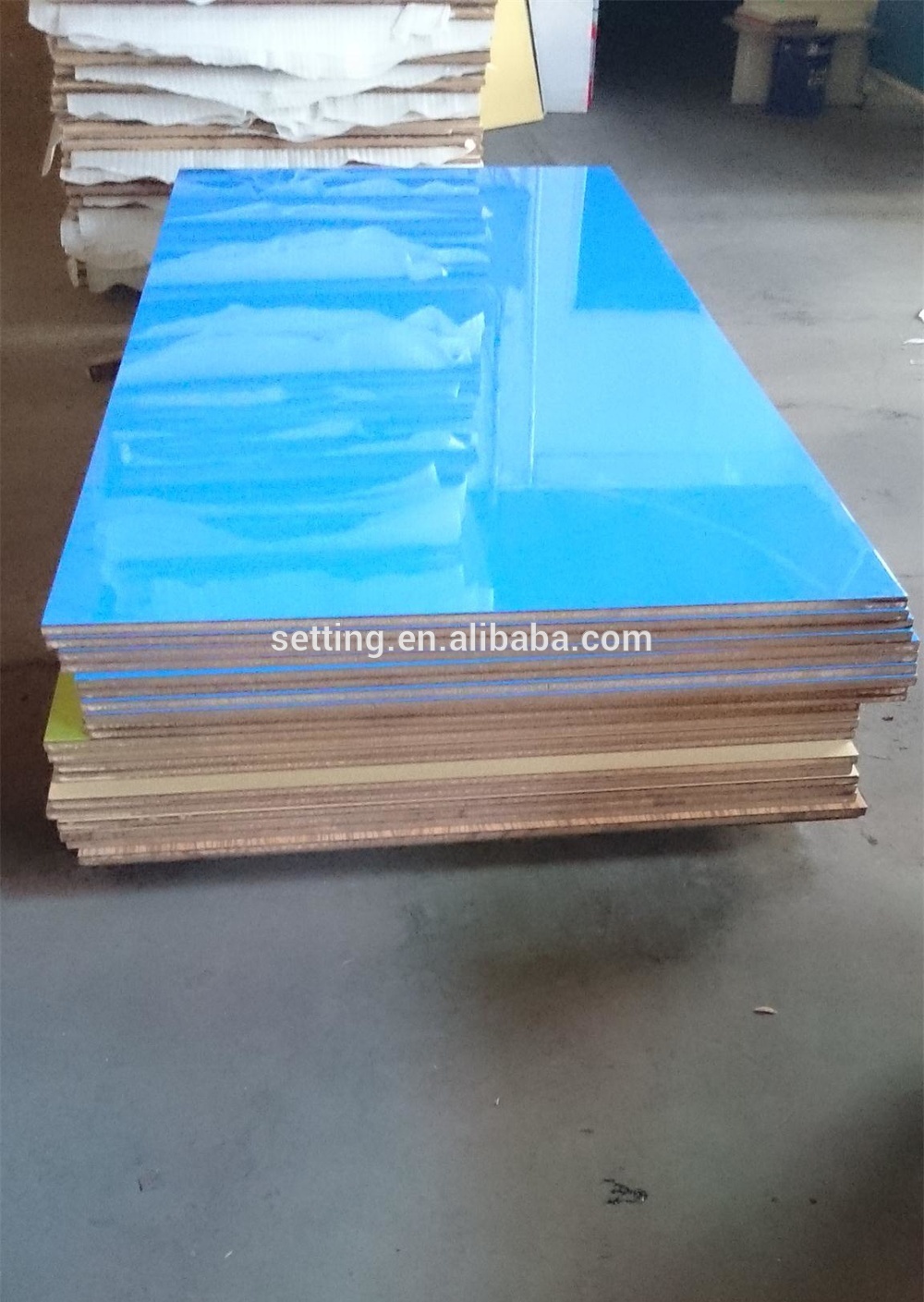 Mocha color high gloss mdf panel for kitchen cabinet