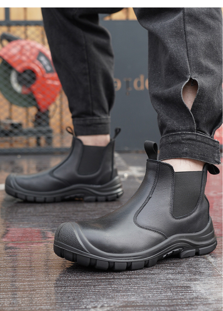 Genuine Leather Waterproof Women'S Security Work Boots Kevlar Work Shoes
