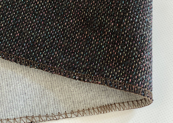 330gsm Yarn Dyed Woven Fabric , Plain Polyester Velvet Upholstery Fabric