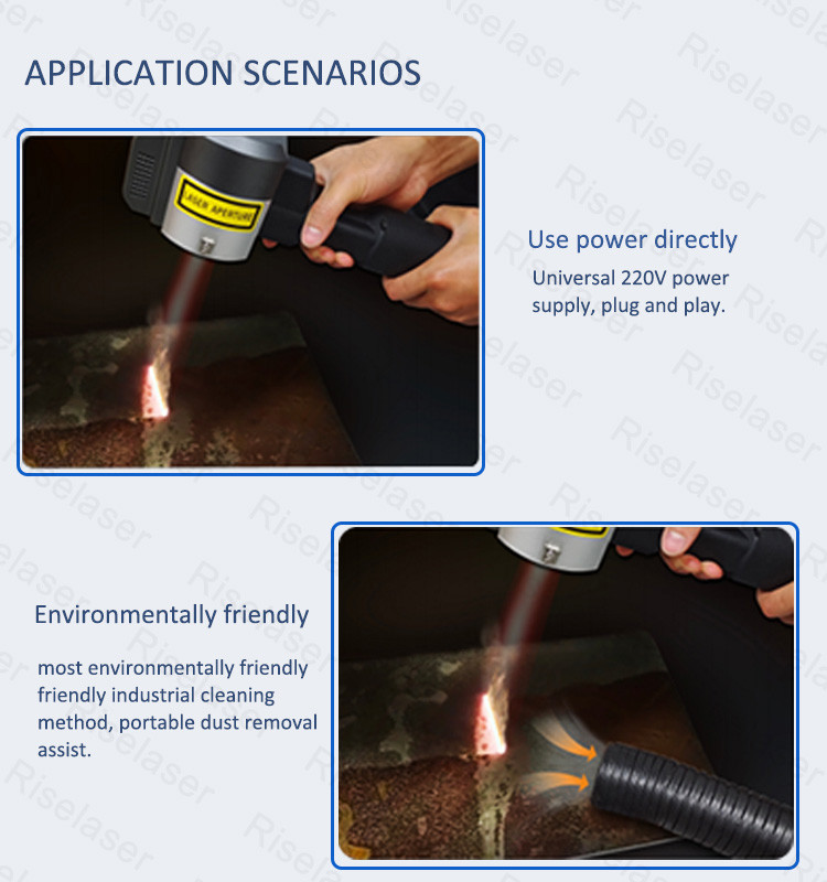 Air Cooling Laser Cleaning Rust Machine 200w 100w MOPA Pulsed Fiber Laser