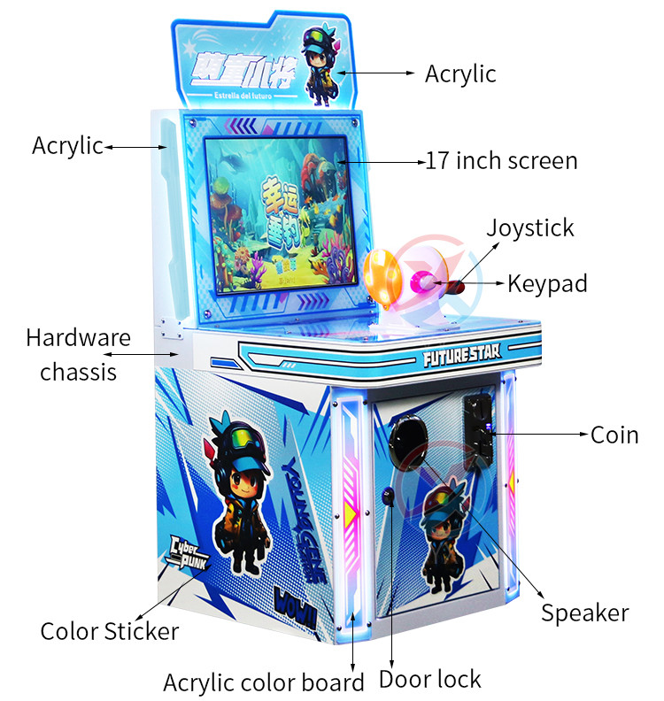Single Player Fishing Game Suitable For All Ages Video Game Coin Will Record Quality Hardware
