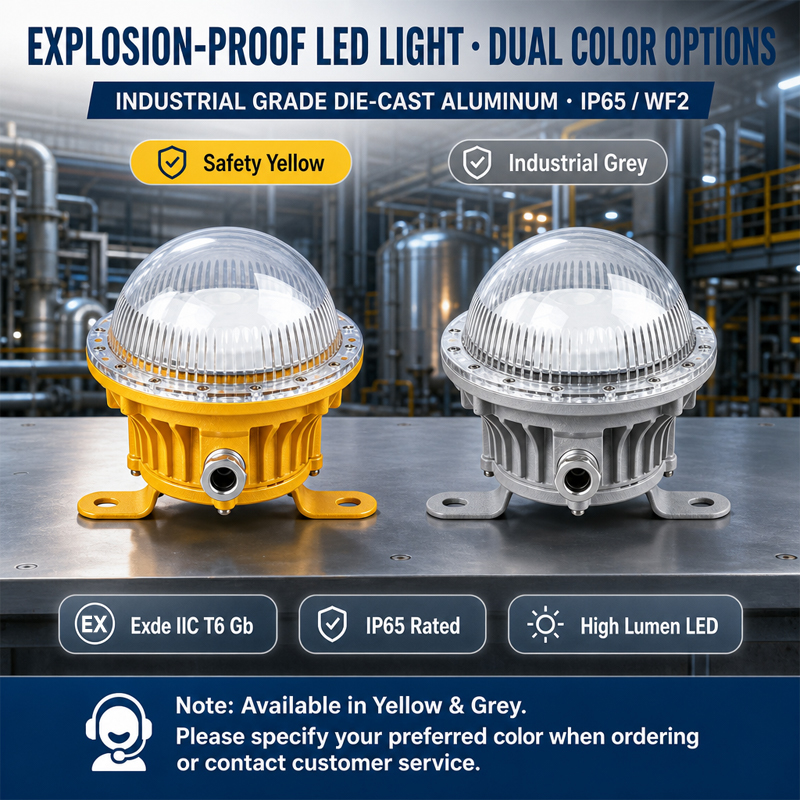 GLOMRO Heavy Duty Explosion Proof LED Area Light 30W SMD 3000Lm AC85V-265V for Petrochemical Plants