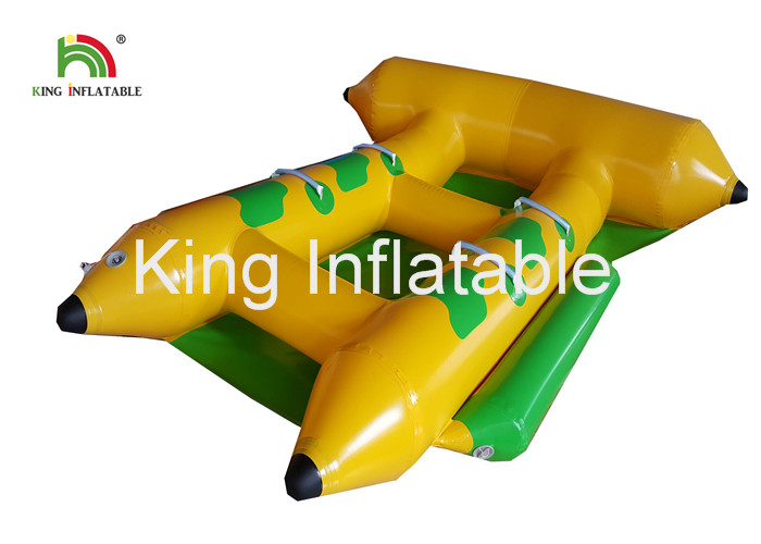 Commercial PVC Inflatable Towable Water Flying Fish Boat For 4 People