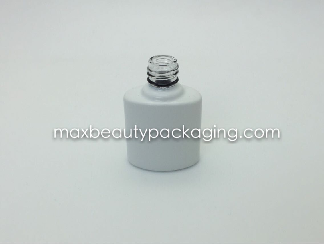 15ml high quality powder coating gel bottle black and white thick tough powder coating nail polish packaging