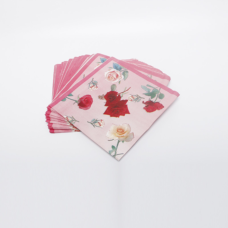 3 Ply Cocktail Printing Paper Napkin Recycled Airlaid Decorative 250 * 250mm
