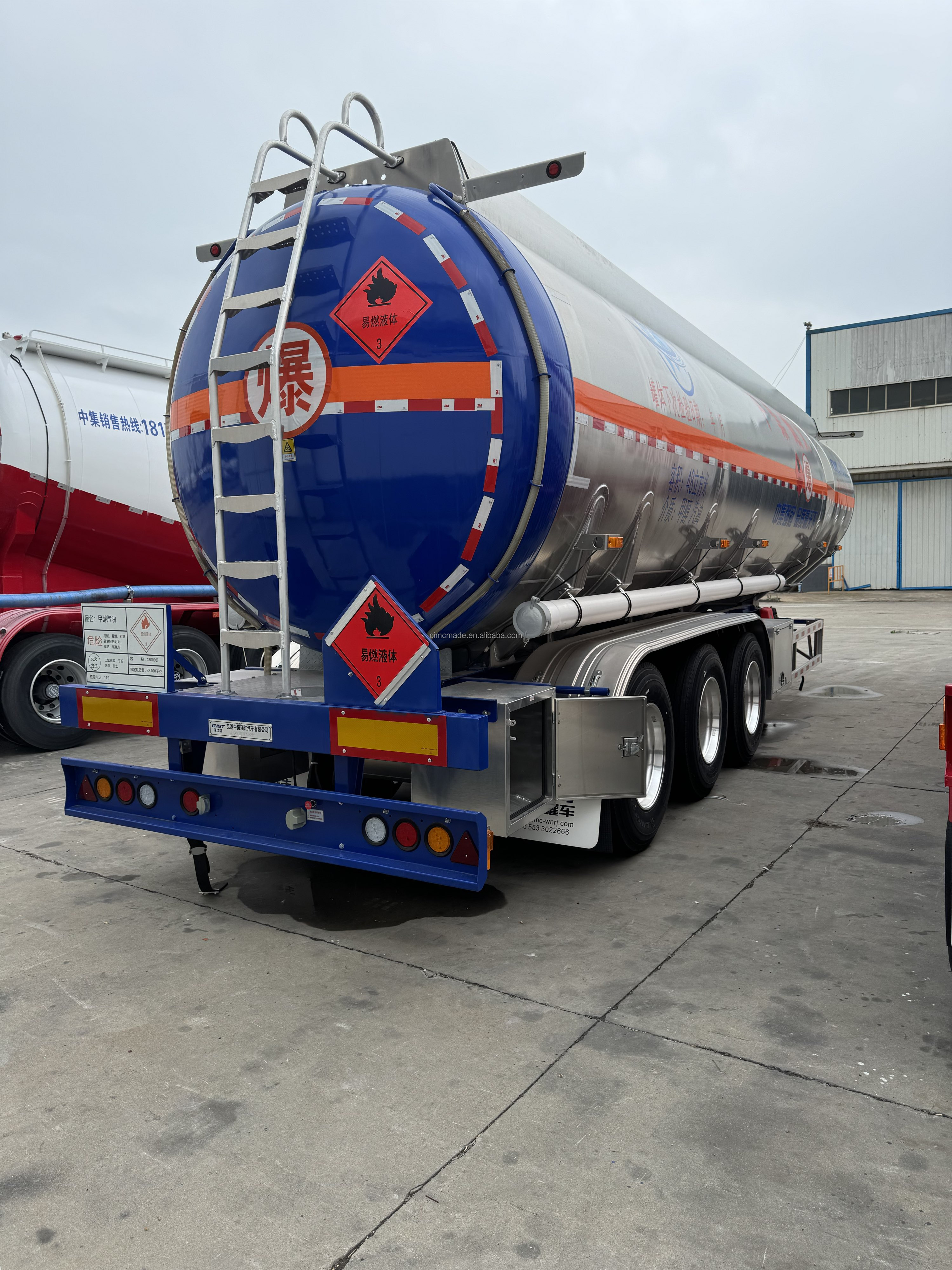CIMC 3 axis iron S30408 11450*2500*3900mm total mass 40T curb mass 8200 use EHA dish end 4.5mm thickness ordinary liquid tank
