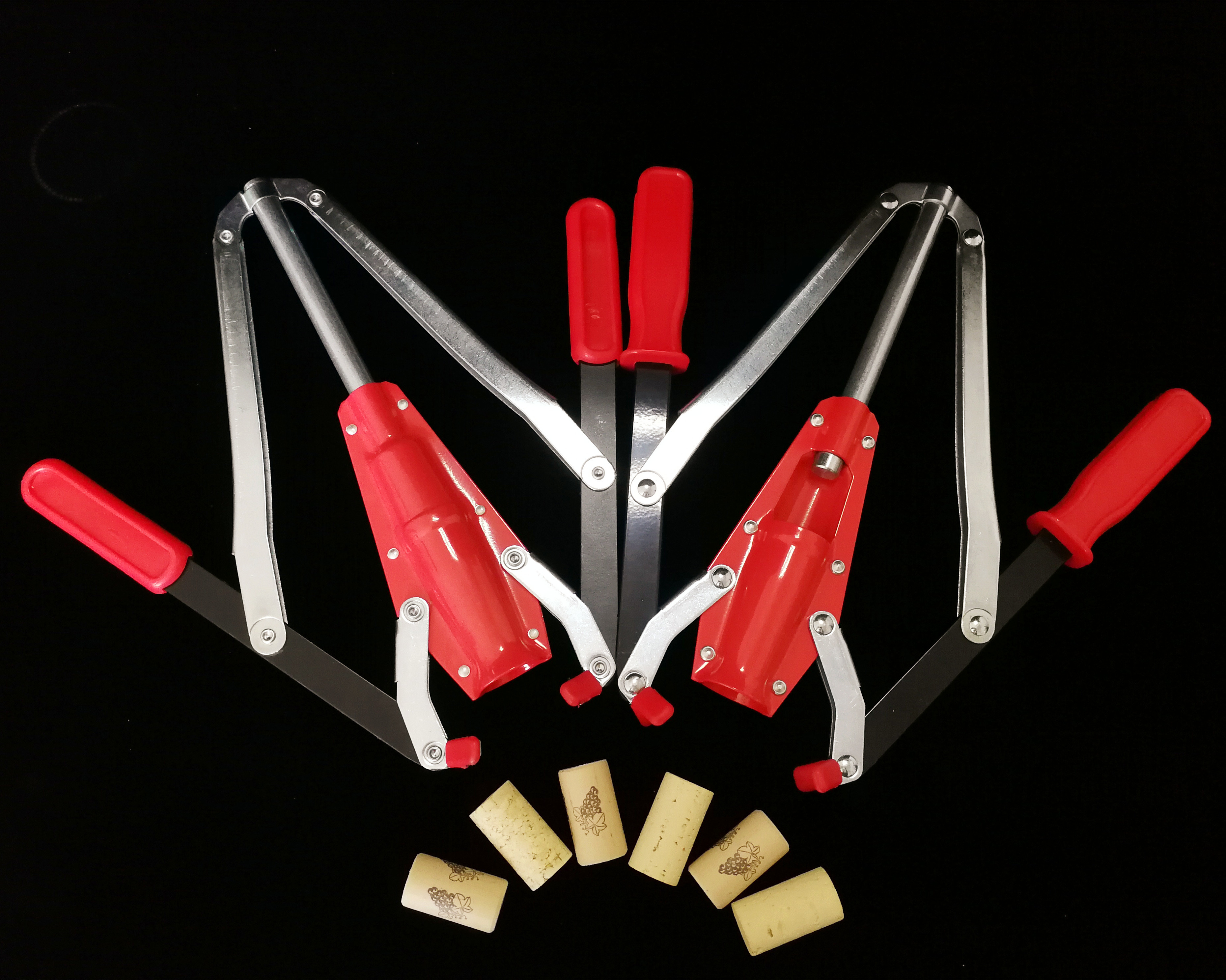 Eco Friendly Double Lever Wine Corker , Red Color Belgian Beer Corker