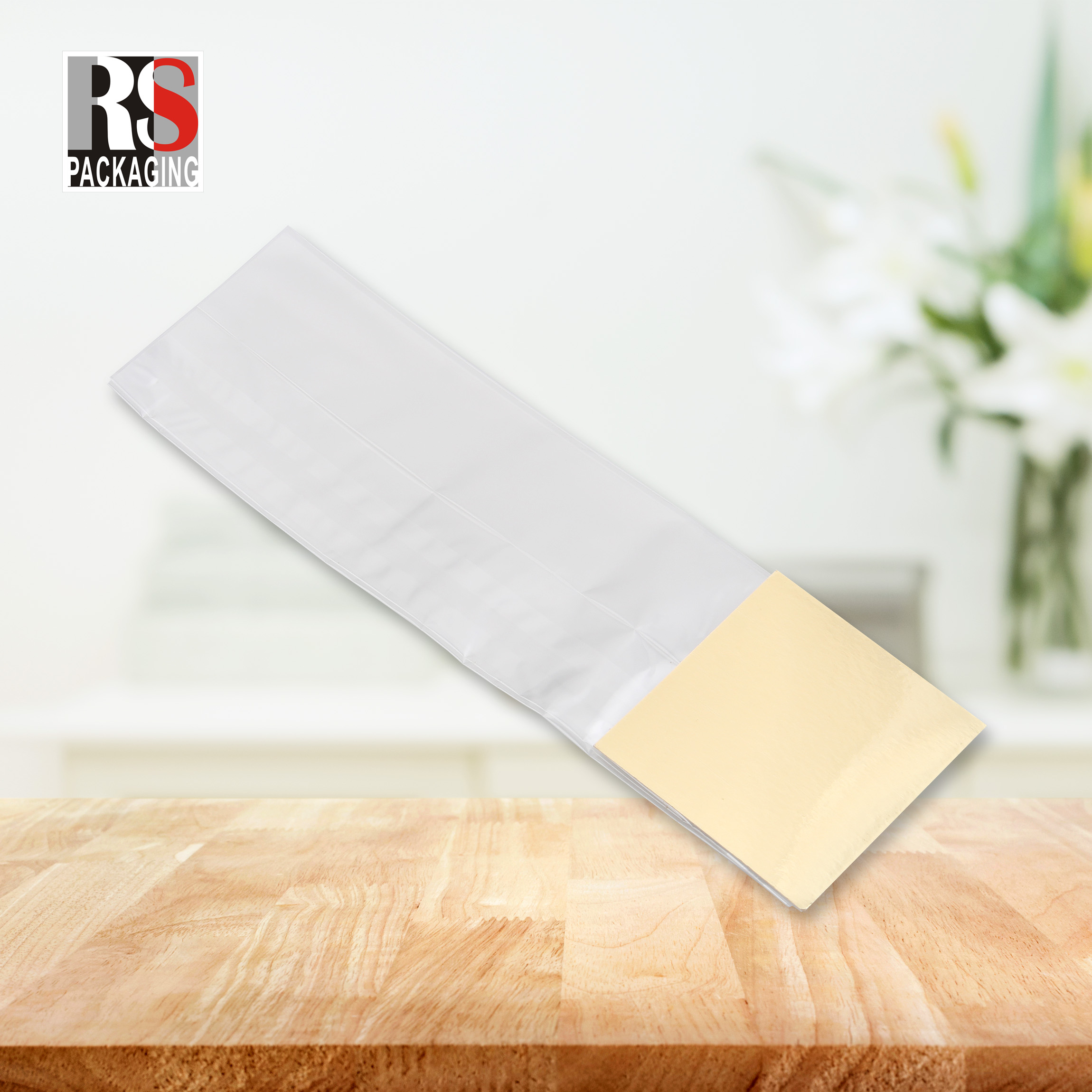 Clear Flat Bottom Side Gusset Bag Cellophane Bags For Candy Cookie Bakery Packaging