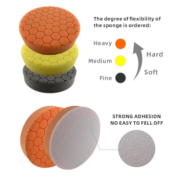 4 Inch 5 Inch Customized Drill Polishing Pad Kit Buffing Pads For Cars